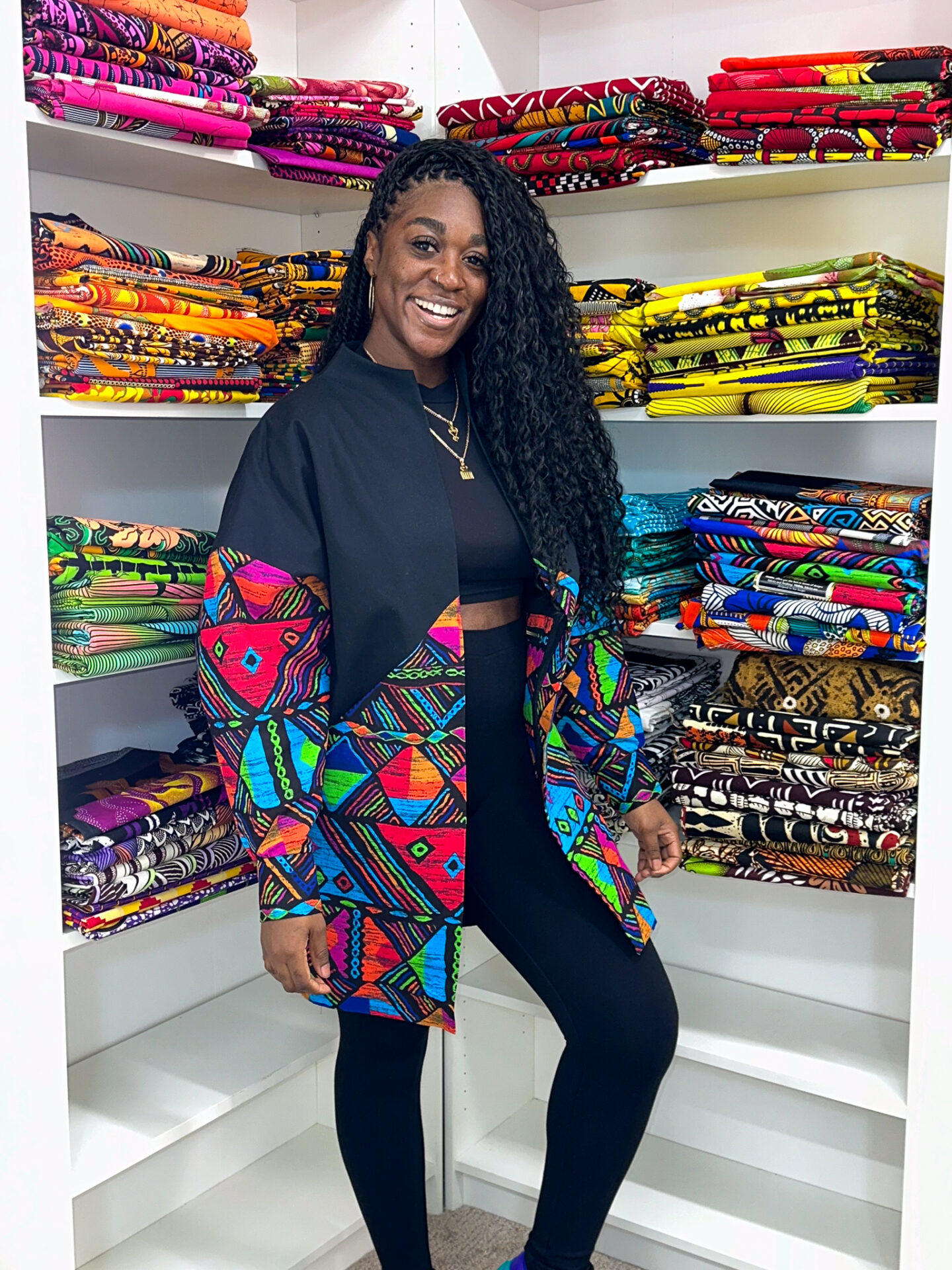 DIY Sewing Nova Coat Oversized Coat athleisure Ankara Print