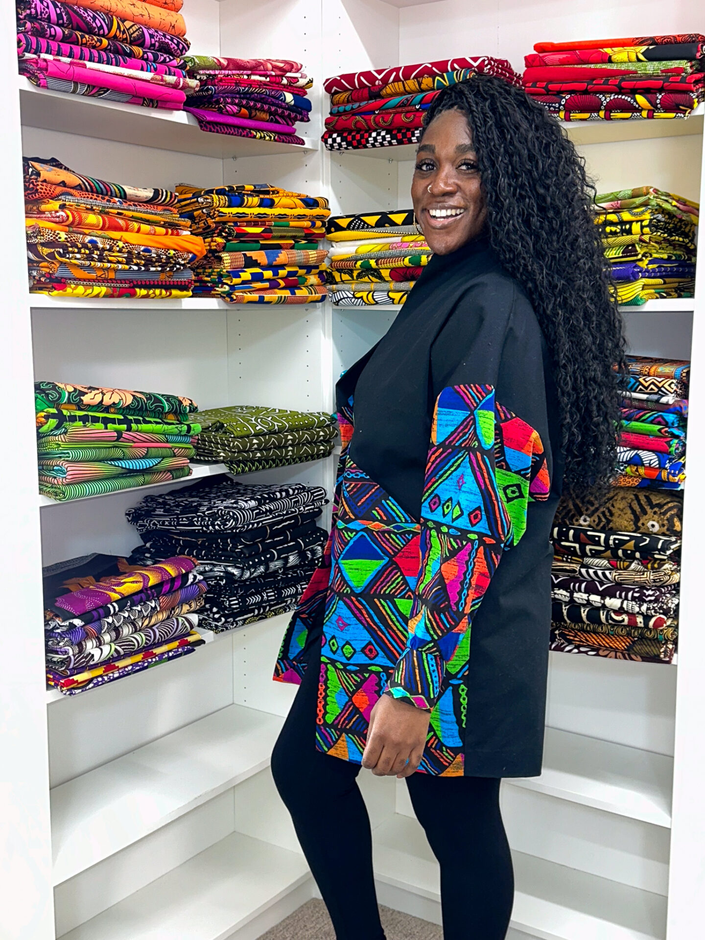 DIY Sewing Nova Coat Oversized Coat athleisure Ankara Print