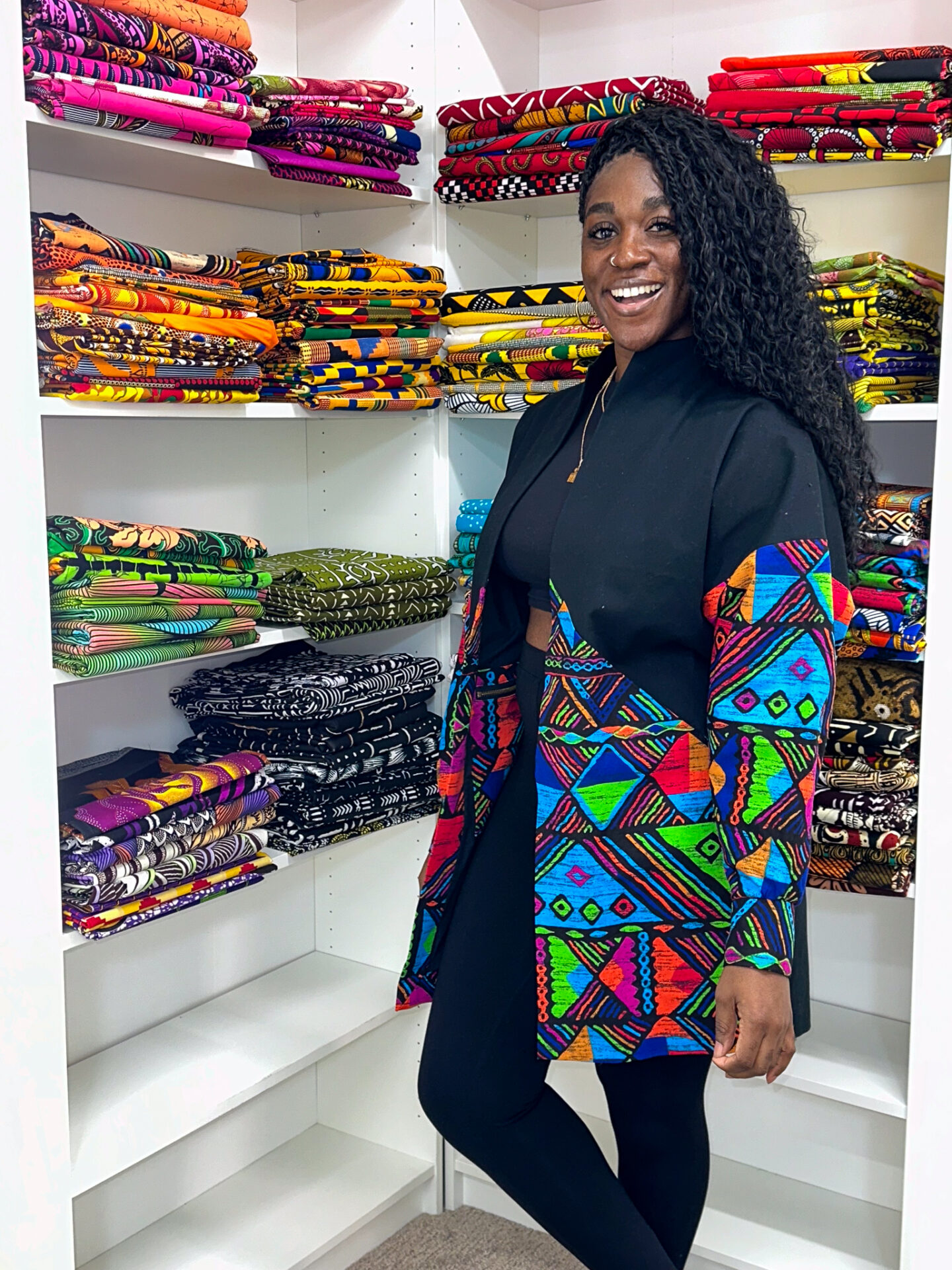 DIY Sewing Nova Coat Oversized Coat athleisure Ankara Print