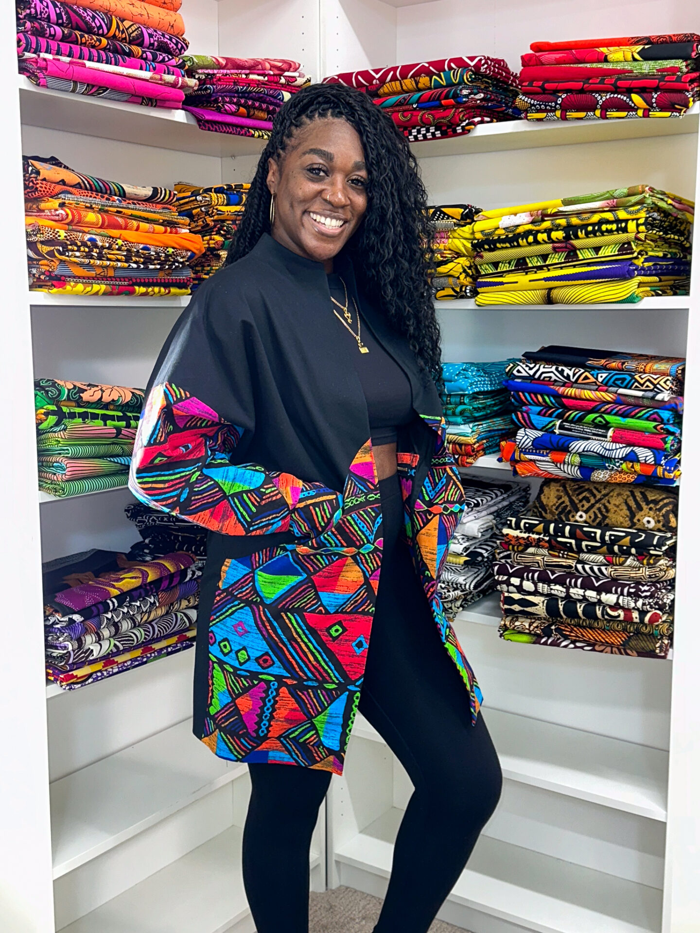 DIY Sewing Nova Coat Oversized Coat athleisure Ankara Print