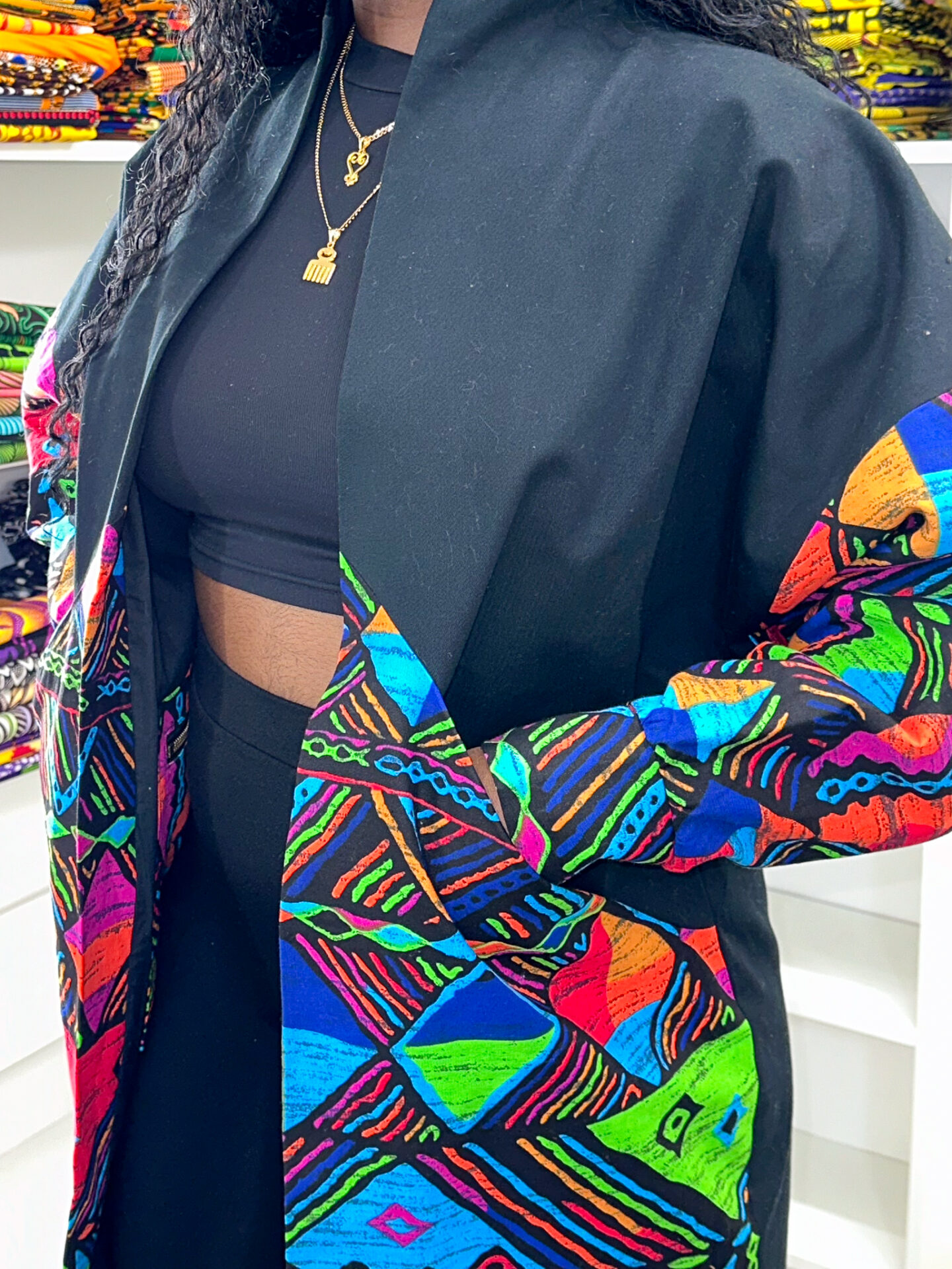 DIY Sewing Nova Coat Oversized Coat athleisure Ankara Print