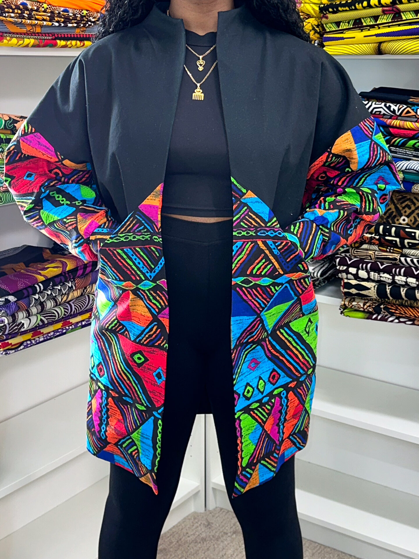 DIY Sewing Nova Coat Oversized Coat athleisure Ankara Print