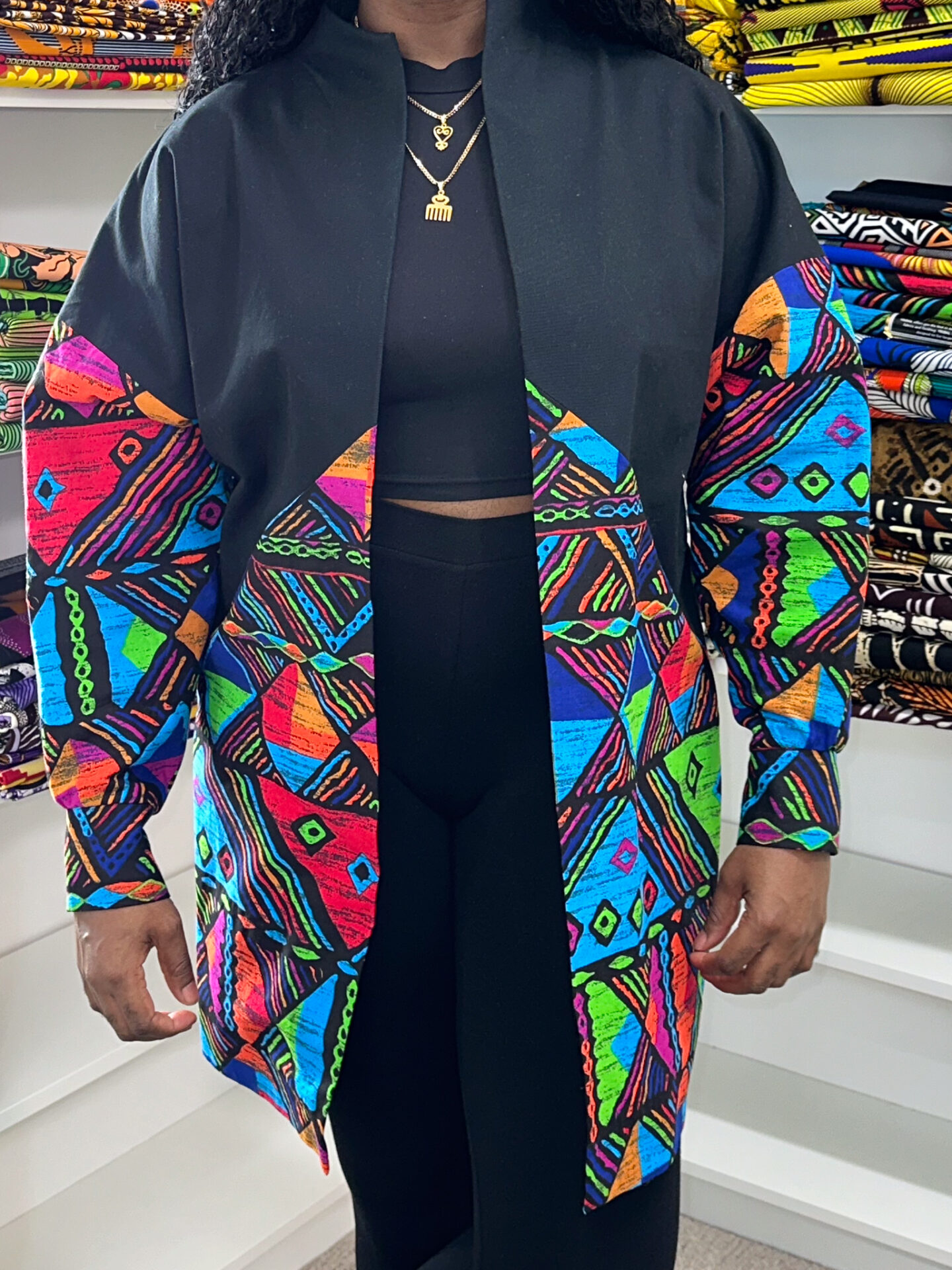 DIY Sewing Nova Coat Oversized Coat athleisure Ankara Print