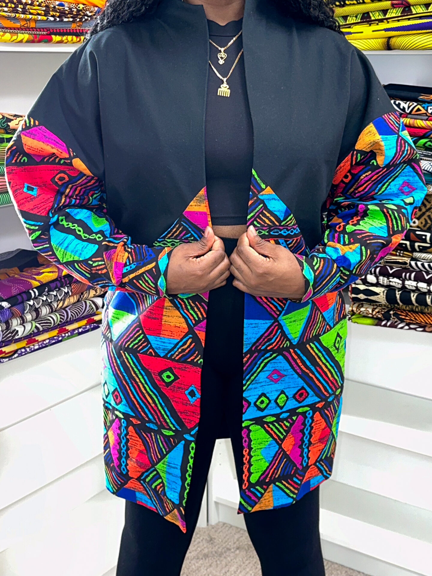 DIY Sewing Nova Coat Oversized Coat athleisure Ankara Print