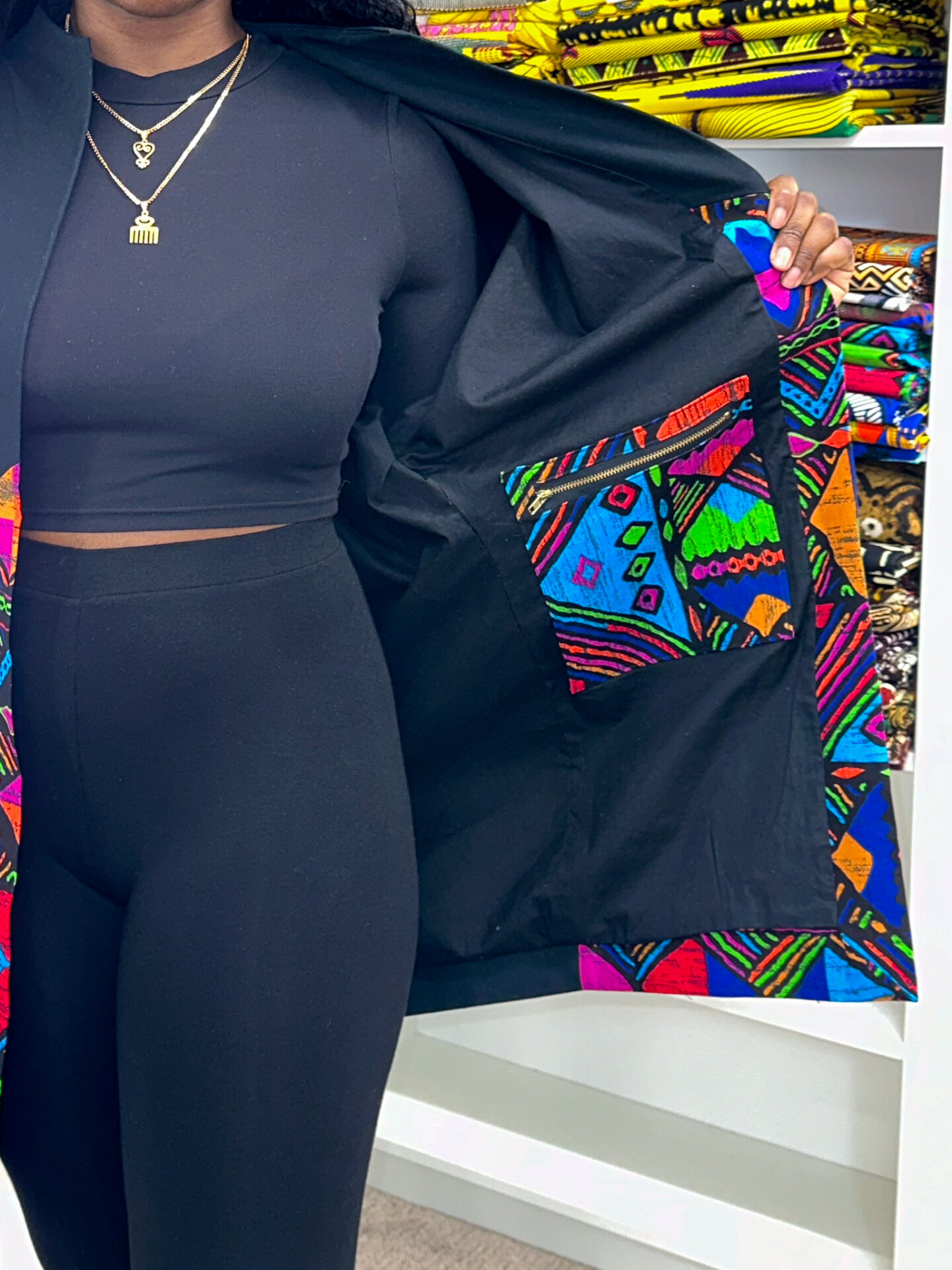 DIY Sewing Nova Coat Oversized Coat athleisure Ankara Print